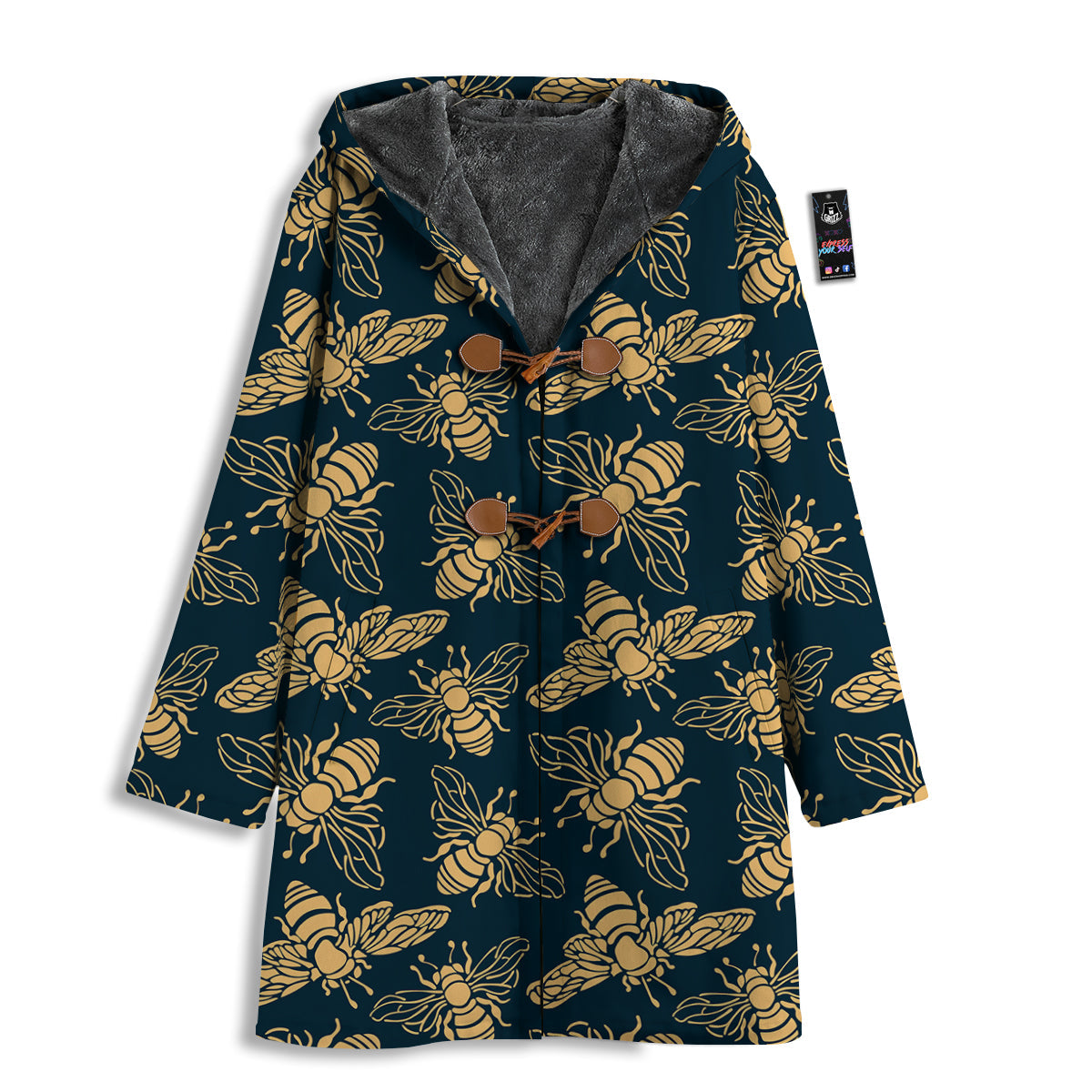 Bee Vintage Print Pattern Men's Windbreaker Jacket-grizzshop