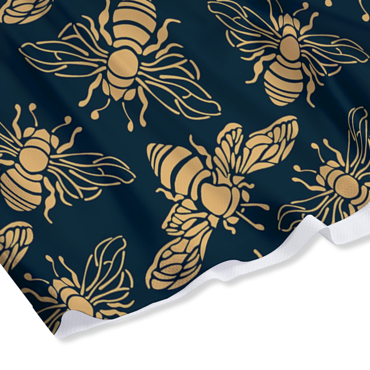 Bee Vintage Print Pattern Mesh Shorts