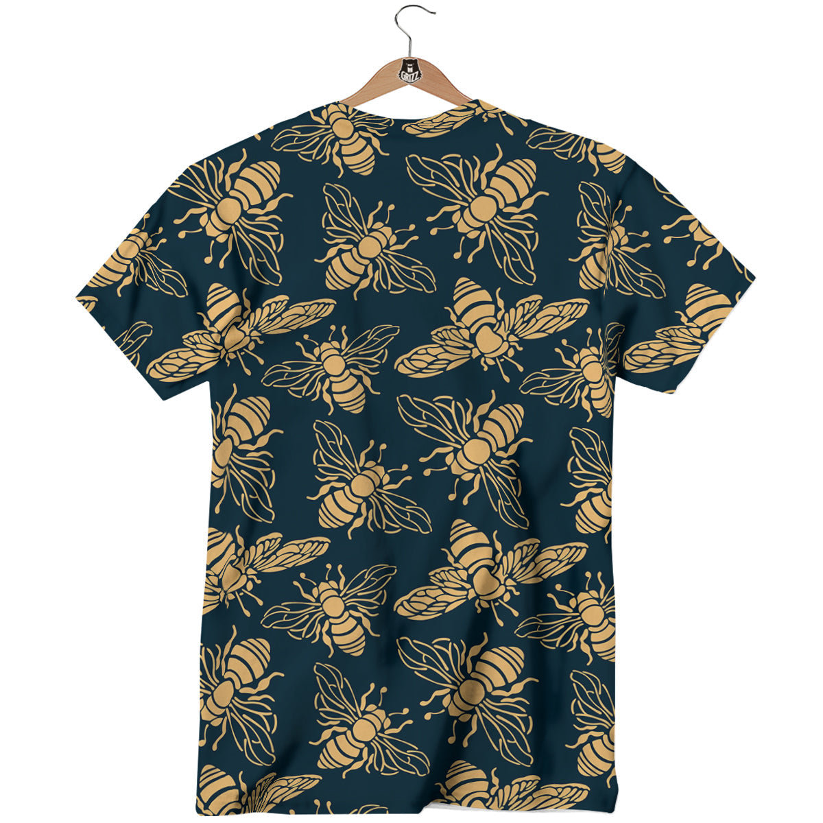 Bee Vintage Print Pattern T-Shirt-grizzshop