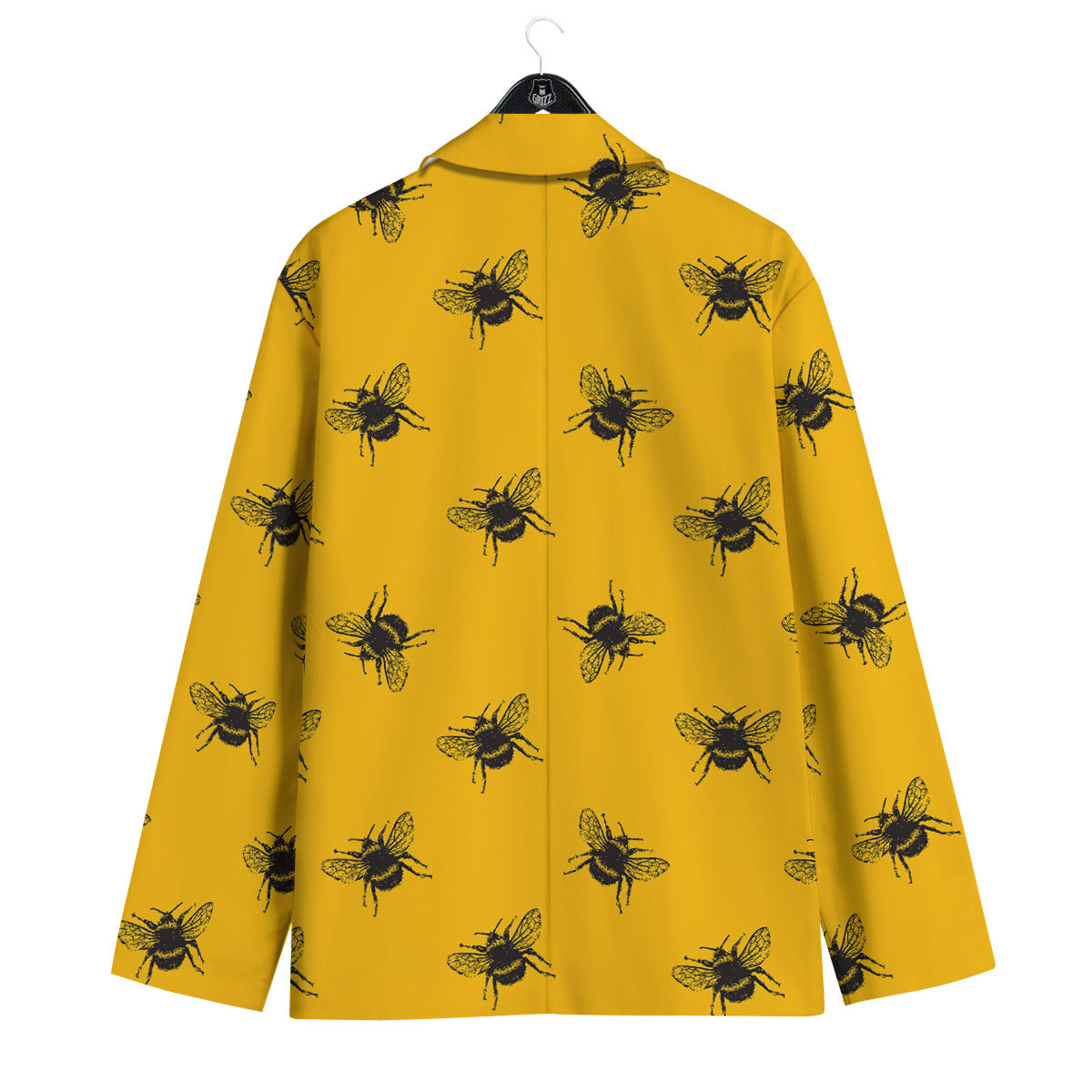 Bee Yellow Print Pattern Men's Sport Coat-grizzshop