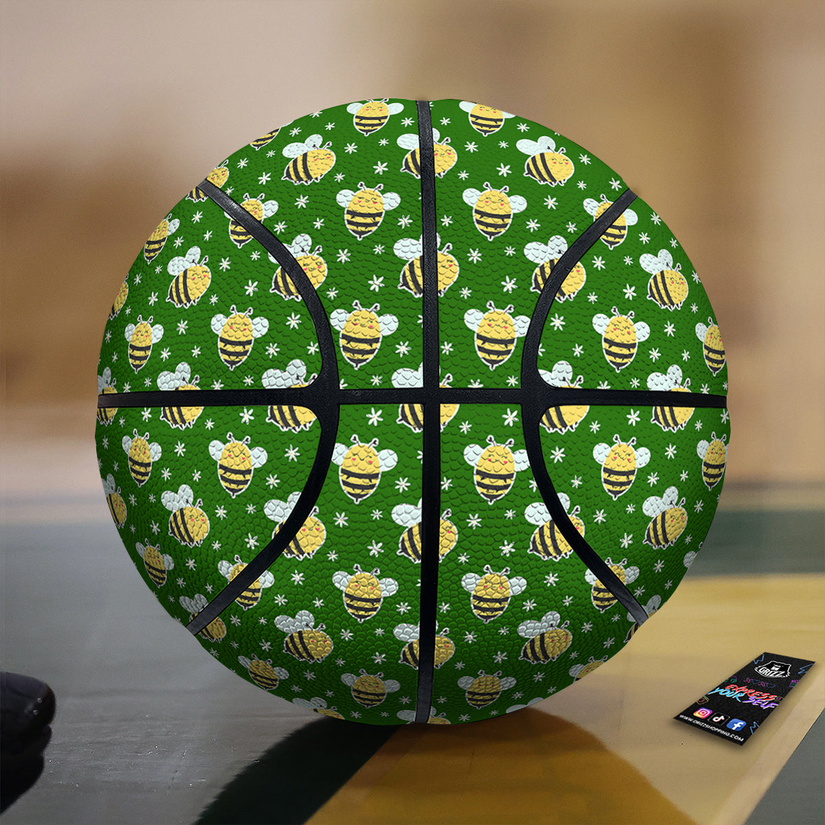 Bells Merry Christmas Print Pattern Basketball