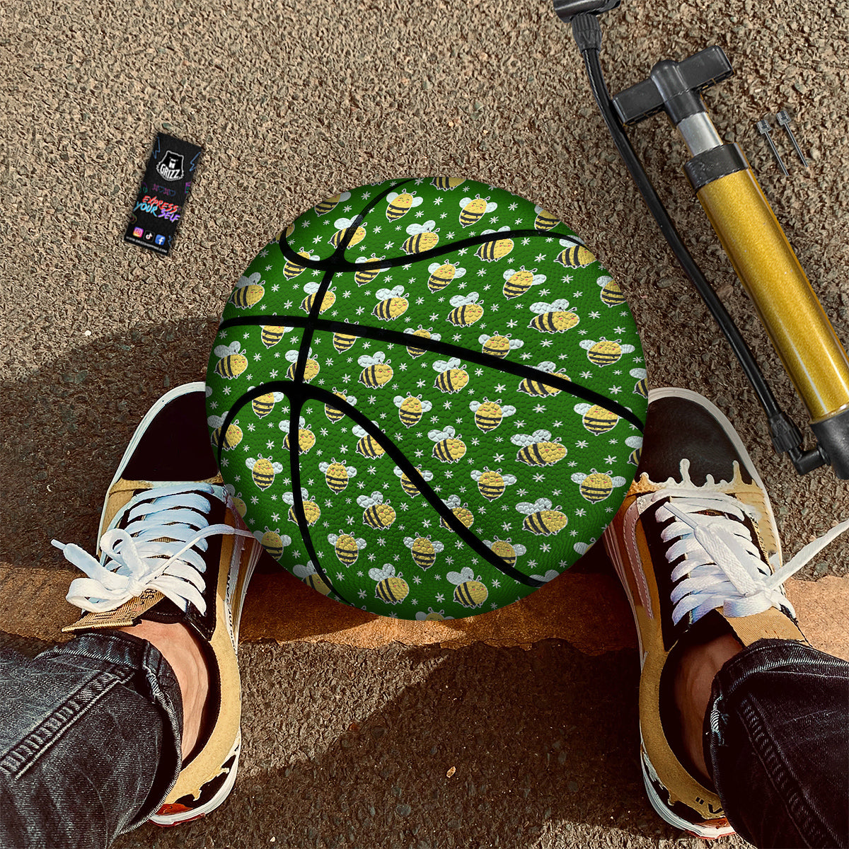 Bells Merry Christmas Print Pattern Basketball
