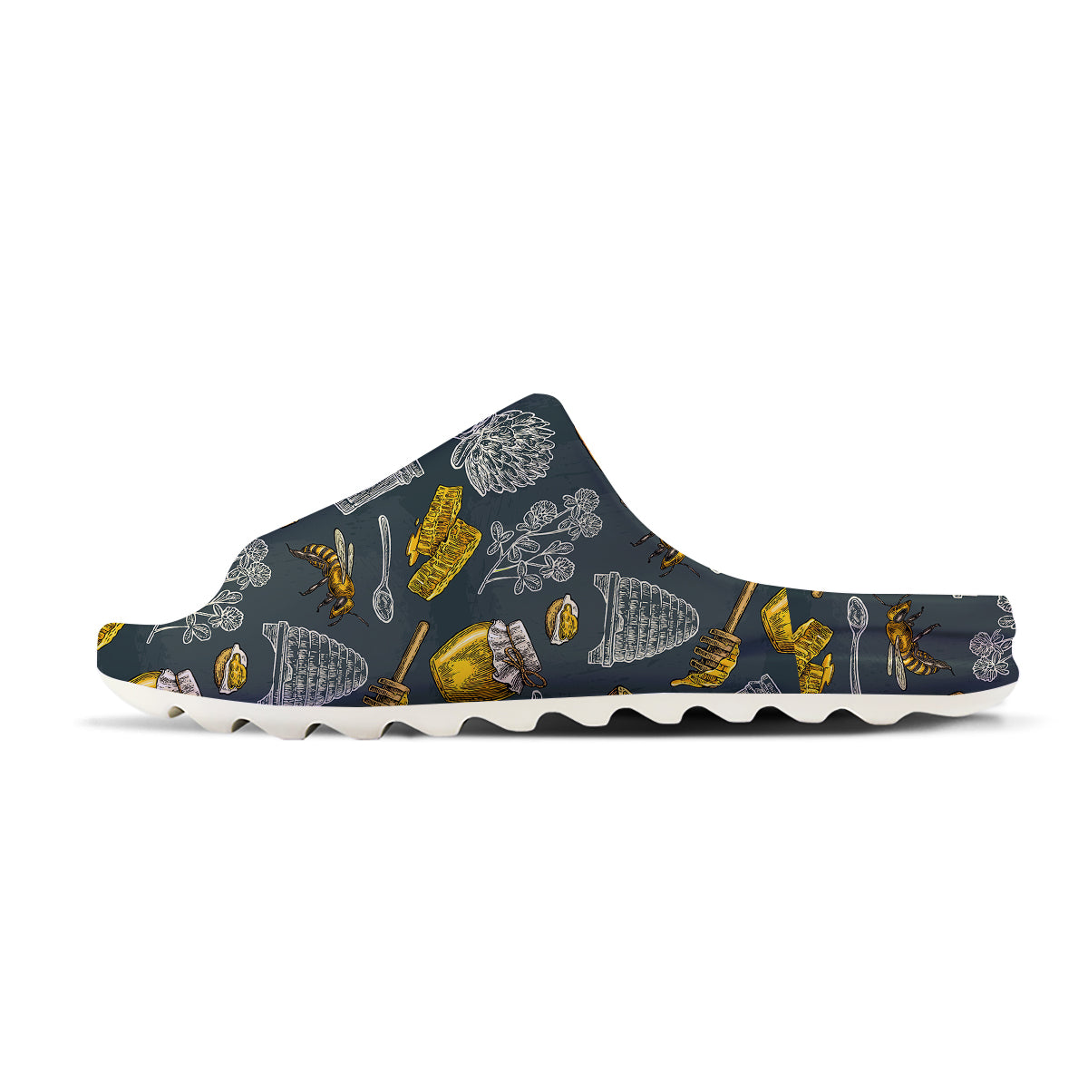 Bee Honey Vintage Print Pattern Sandals-grizzshop