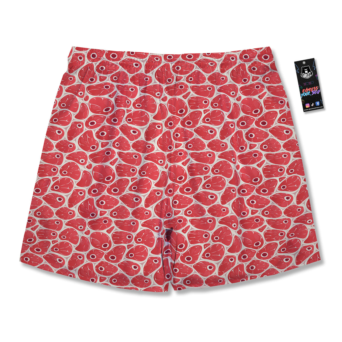 Beef Meat Print Pattern Men's Running Shorts-grizzshop