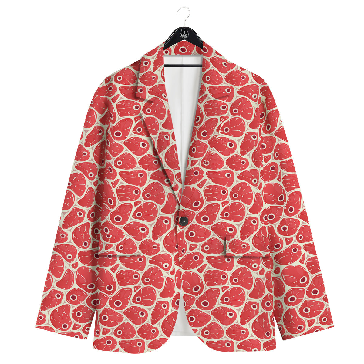Beef Meat Print Pattern Men's Sport Coat-grizzshop