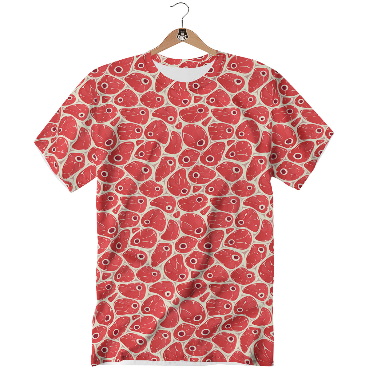 Beef Meat Print Pattern T-Shirt-grizzshop