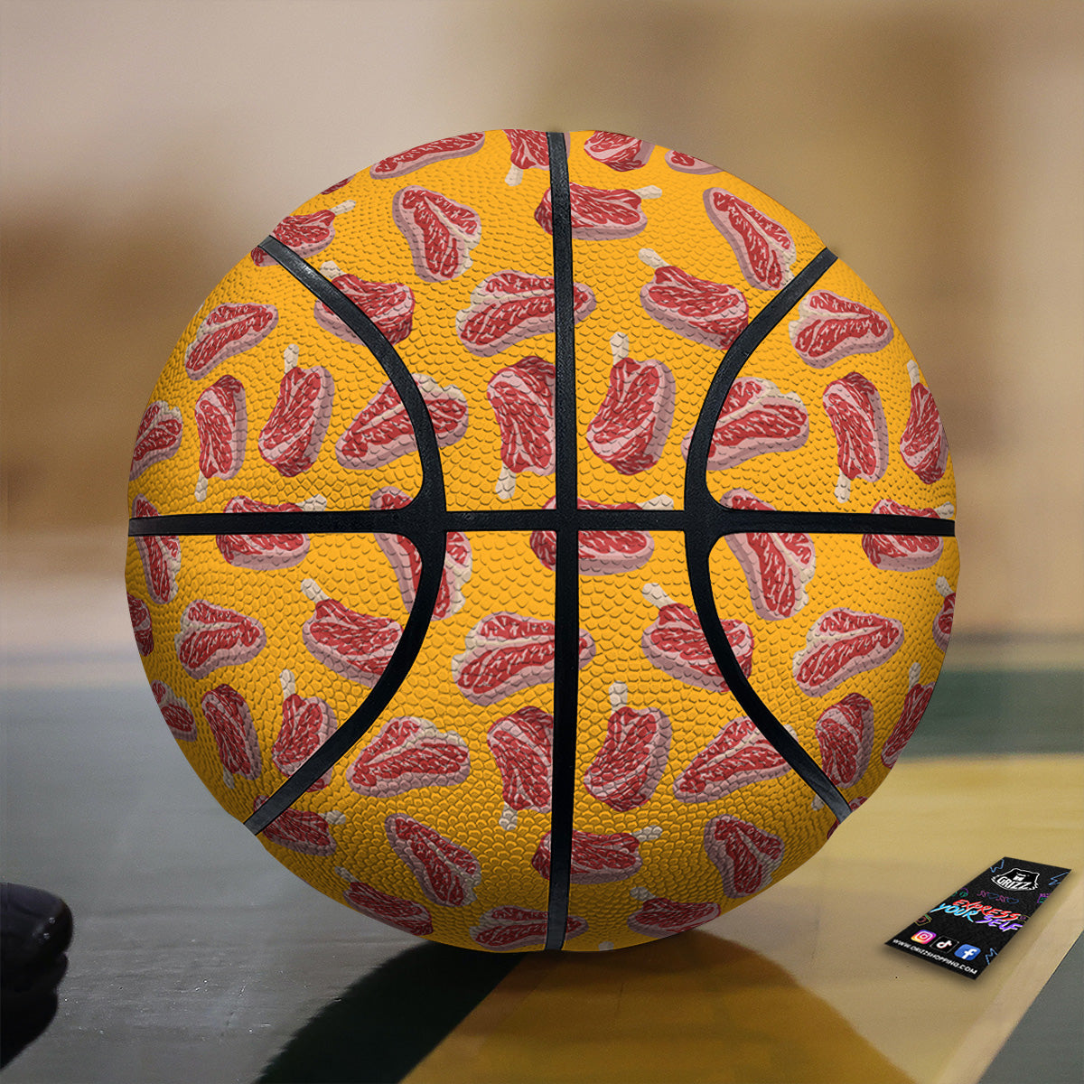 Beef Meat Steak Print Pattern Basketball-grizzshop