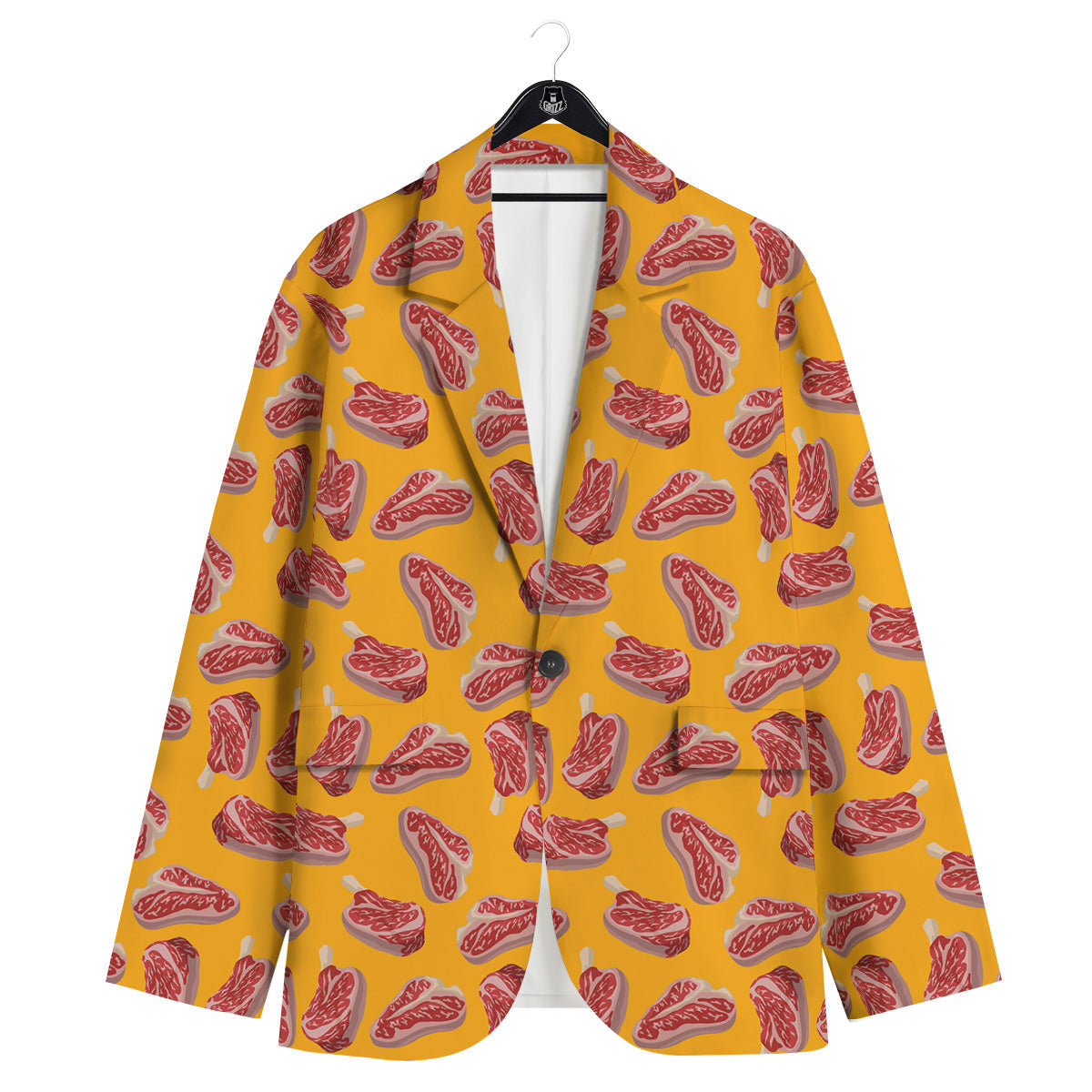 Beef Meat Steak Print Pattern Men's Sport Coat-grizzshop