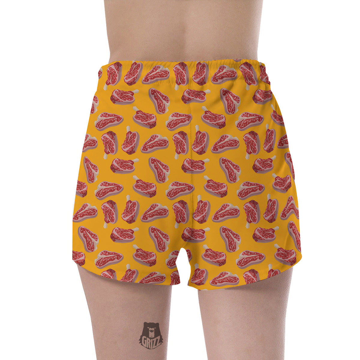 Beef Meat Steak Print Pattern Women's Shorts-grizzshop
