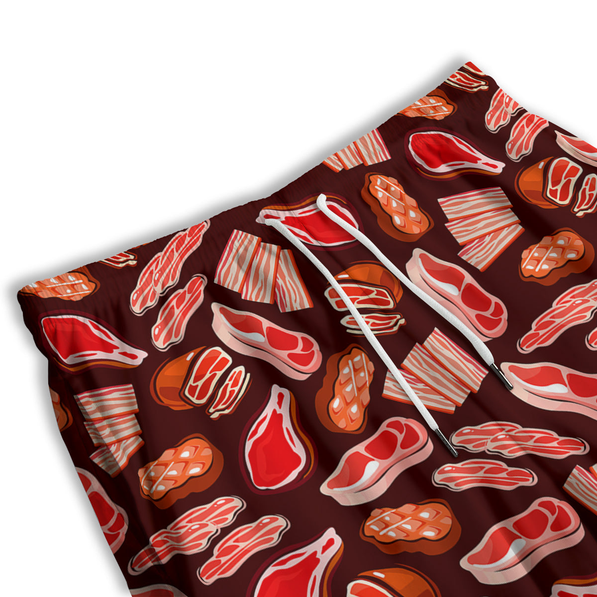 Beef Steaks Print Pattern Men's Athletic Shorts