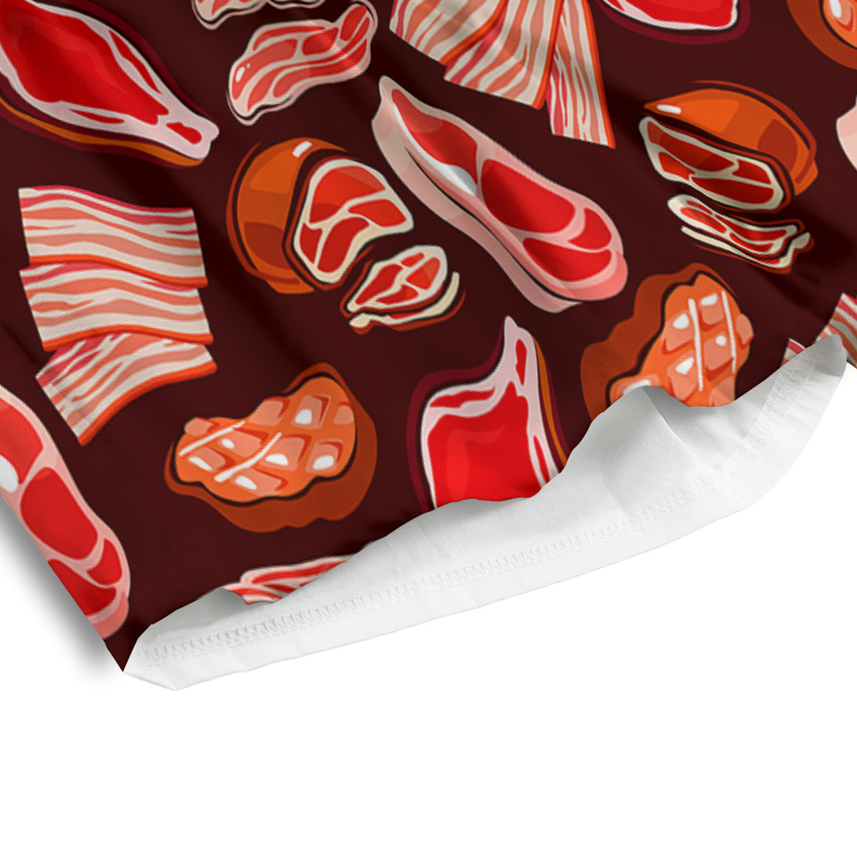 Beef Steaks Print Pattern Men's Athletic Shorts