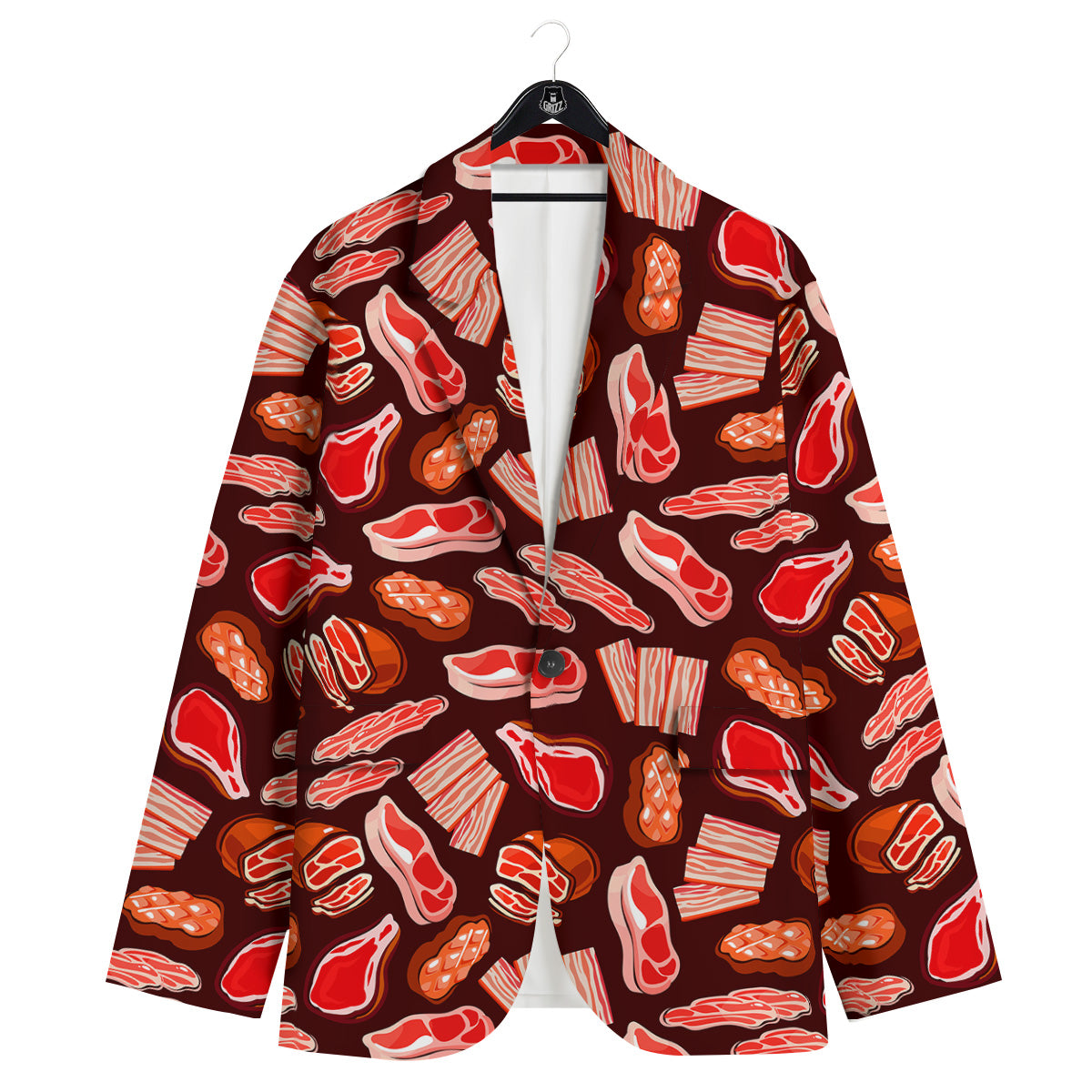 Beef Steaks Print Pattern Men's Sport Coat-grizzshop