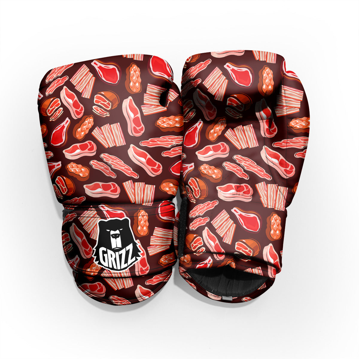 Beef Steaks Print Pattern Pro Boxing Glove