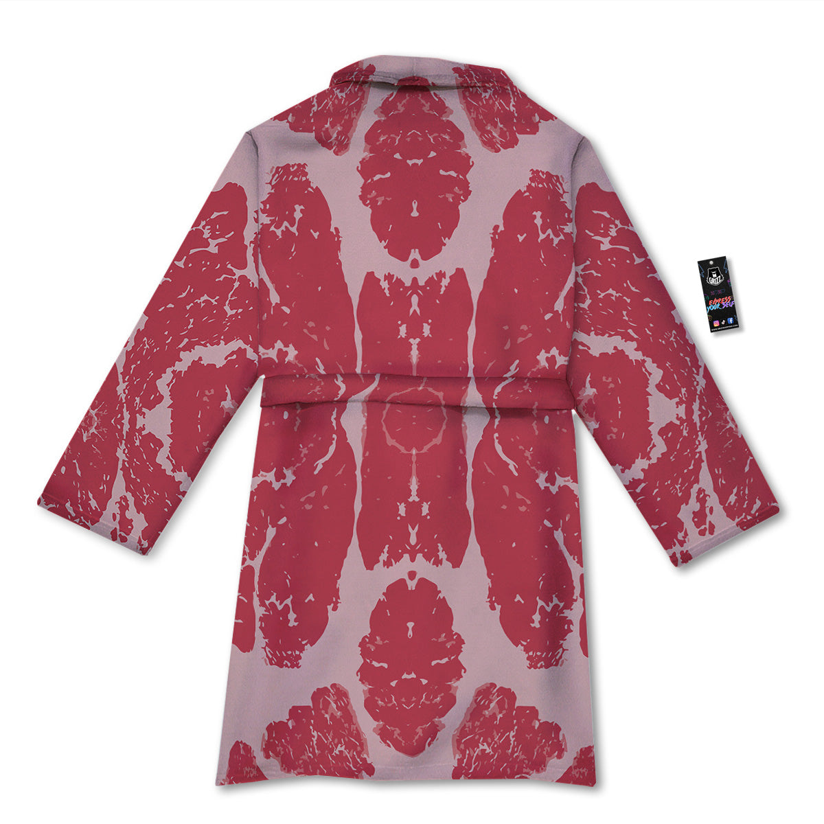 Beef Texture Print Pattern Bathrobe-grizzshop