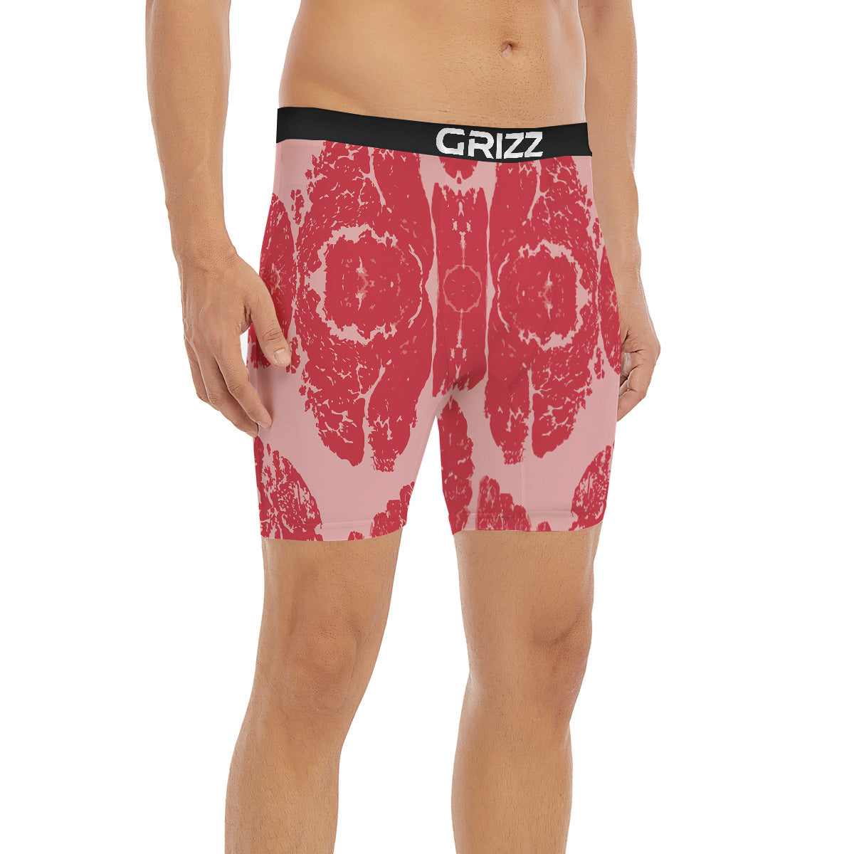 Beef Texture Print Pattern Boxer Briefs-grizzshop