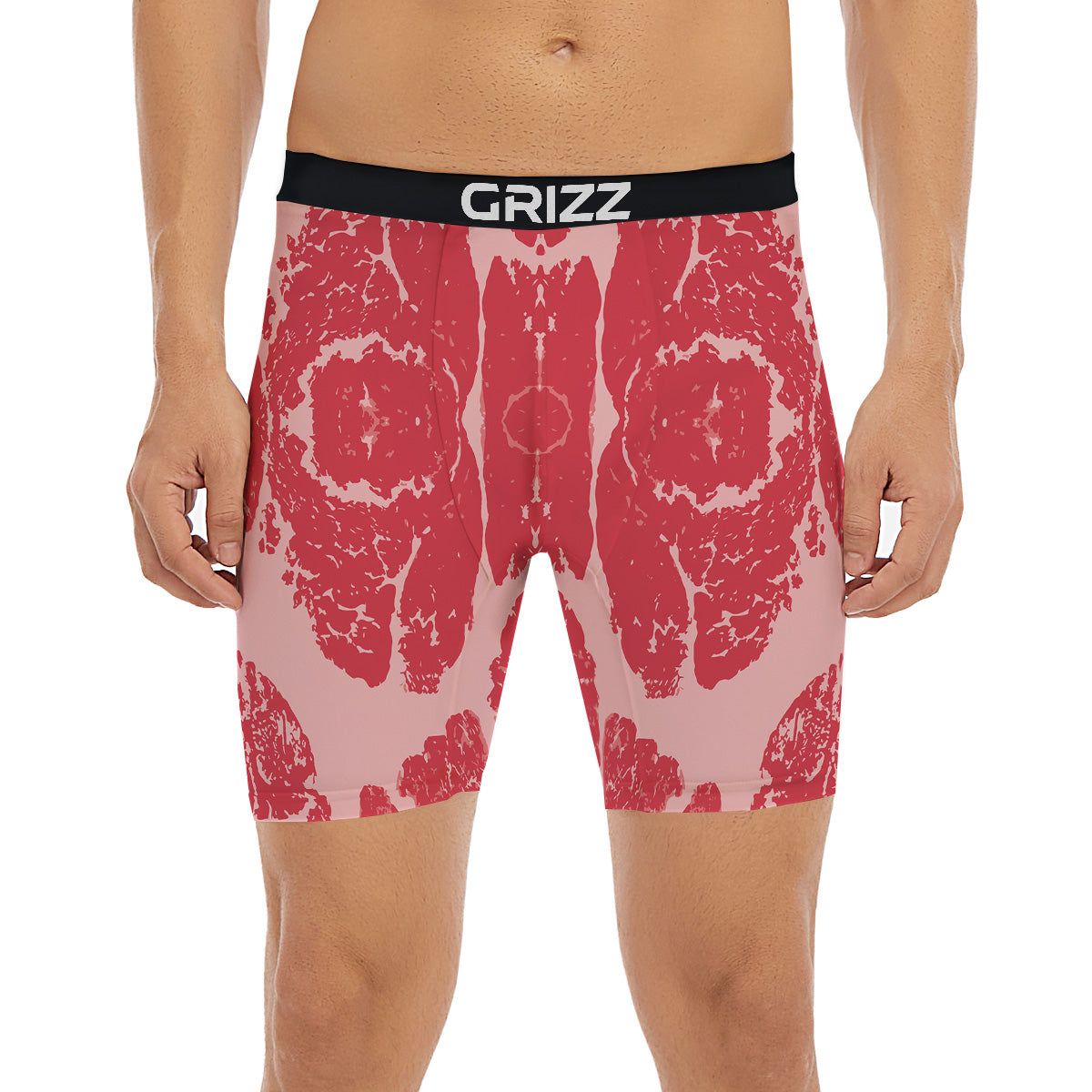 Beef Texture Print Pattern Boxer Briefs-grizzshop