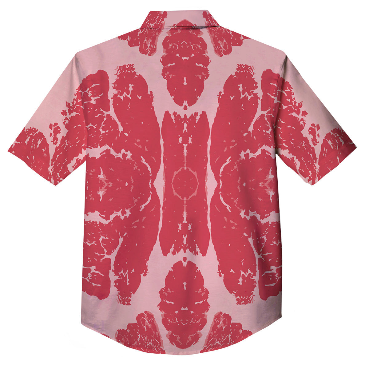 Beef Texture Print Pattern Button Up Shirt-grizzshop