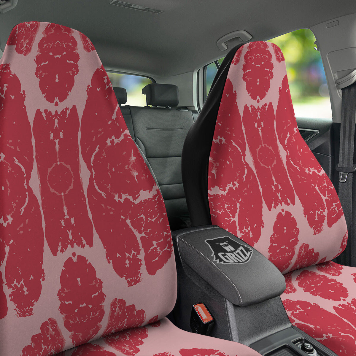 Beef Texture Print Pattern Car Seat Covers-grizzshop