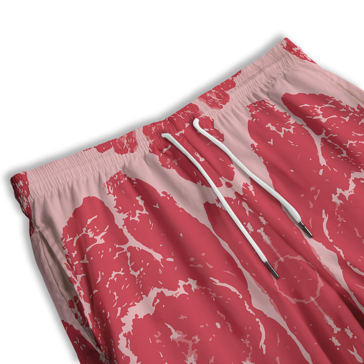 Beef Texture Print Pattern Men's Athletic Shorts