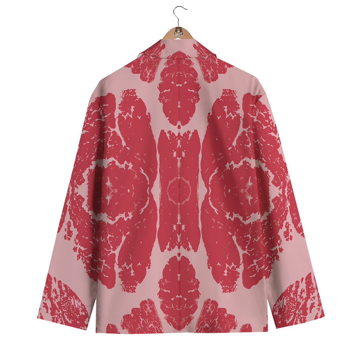 Beef Texture Print Pattern Men's Blazer-grizzshop