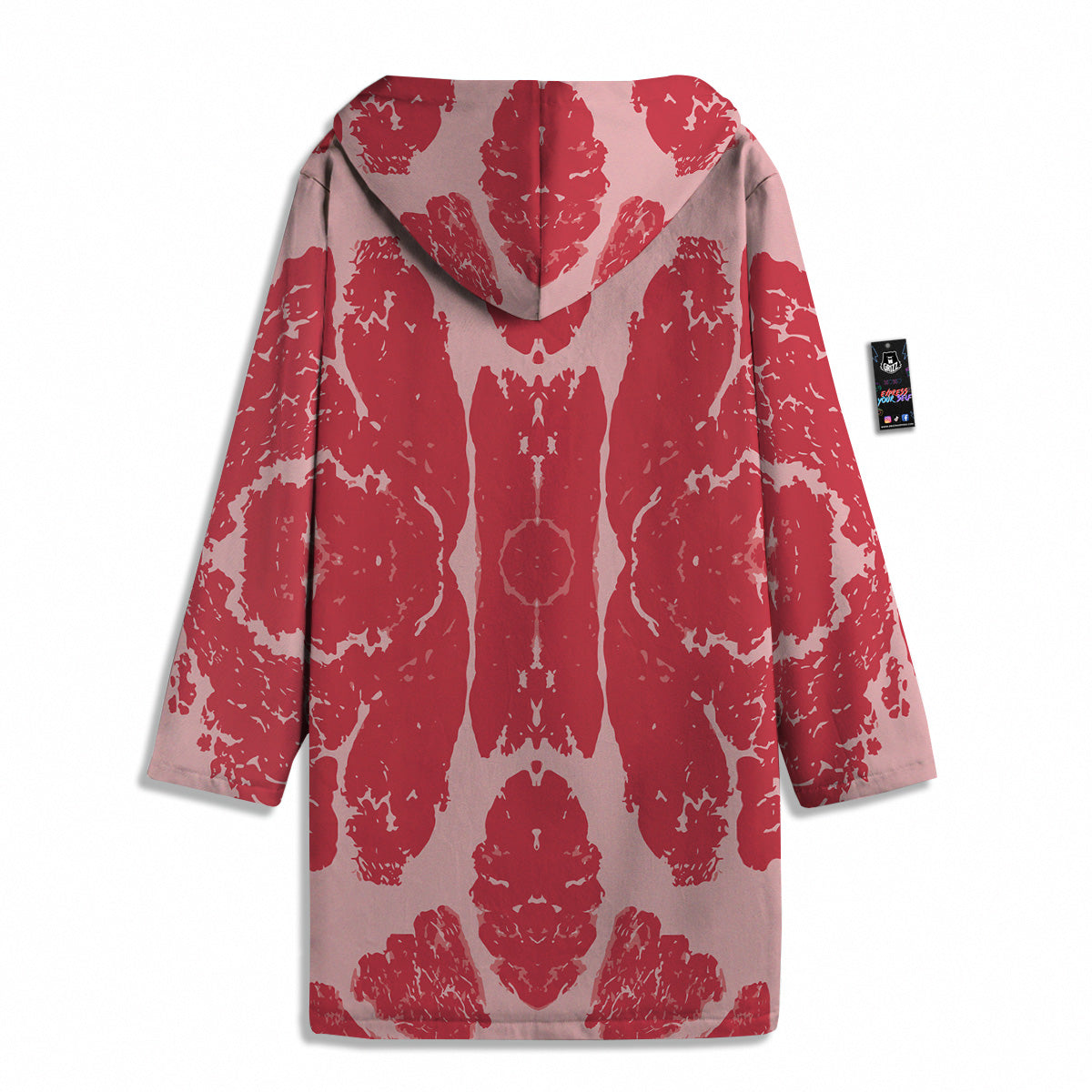 Beef Texture Print Pattern Men's Windbreaker Jacket-grizzshop
