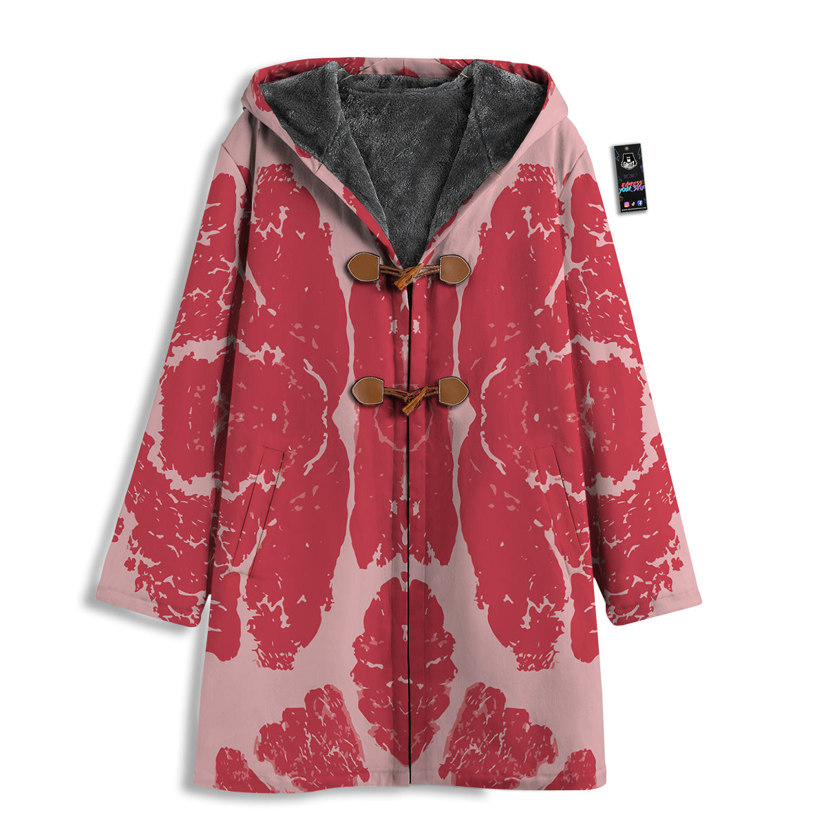 Beef Texture Print Pattern Men's Windbreaker Jacket-grizzshop