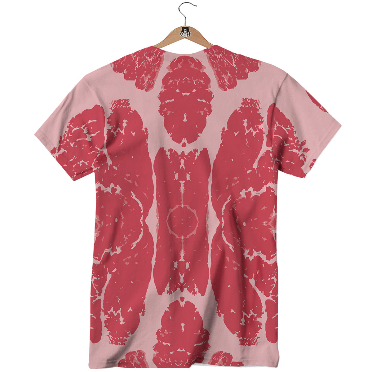 Beef Texture Print Pattern T-Shirt-grizzshop