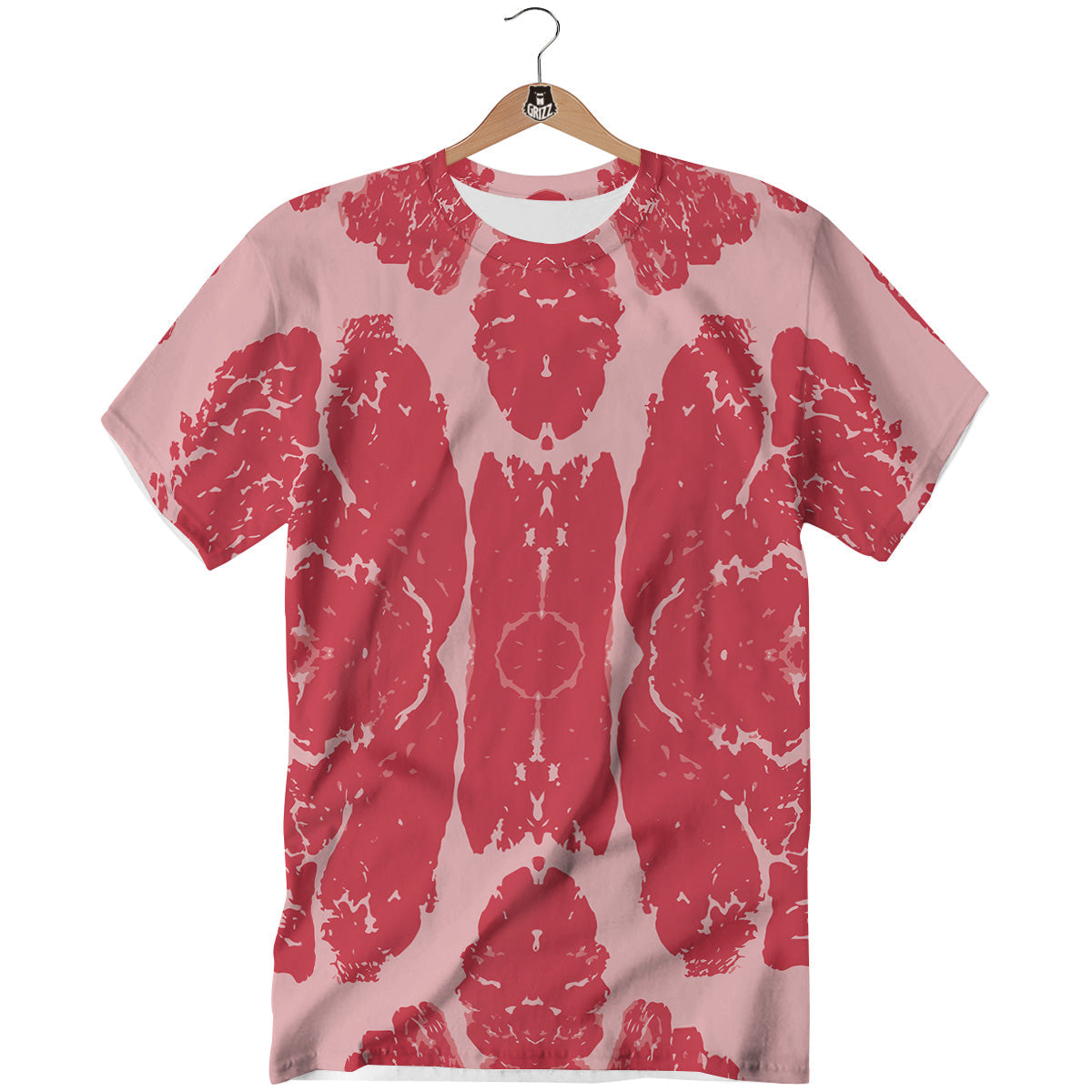 Beef Texture Print Pattern T-Shirt-grizzshop