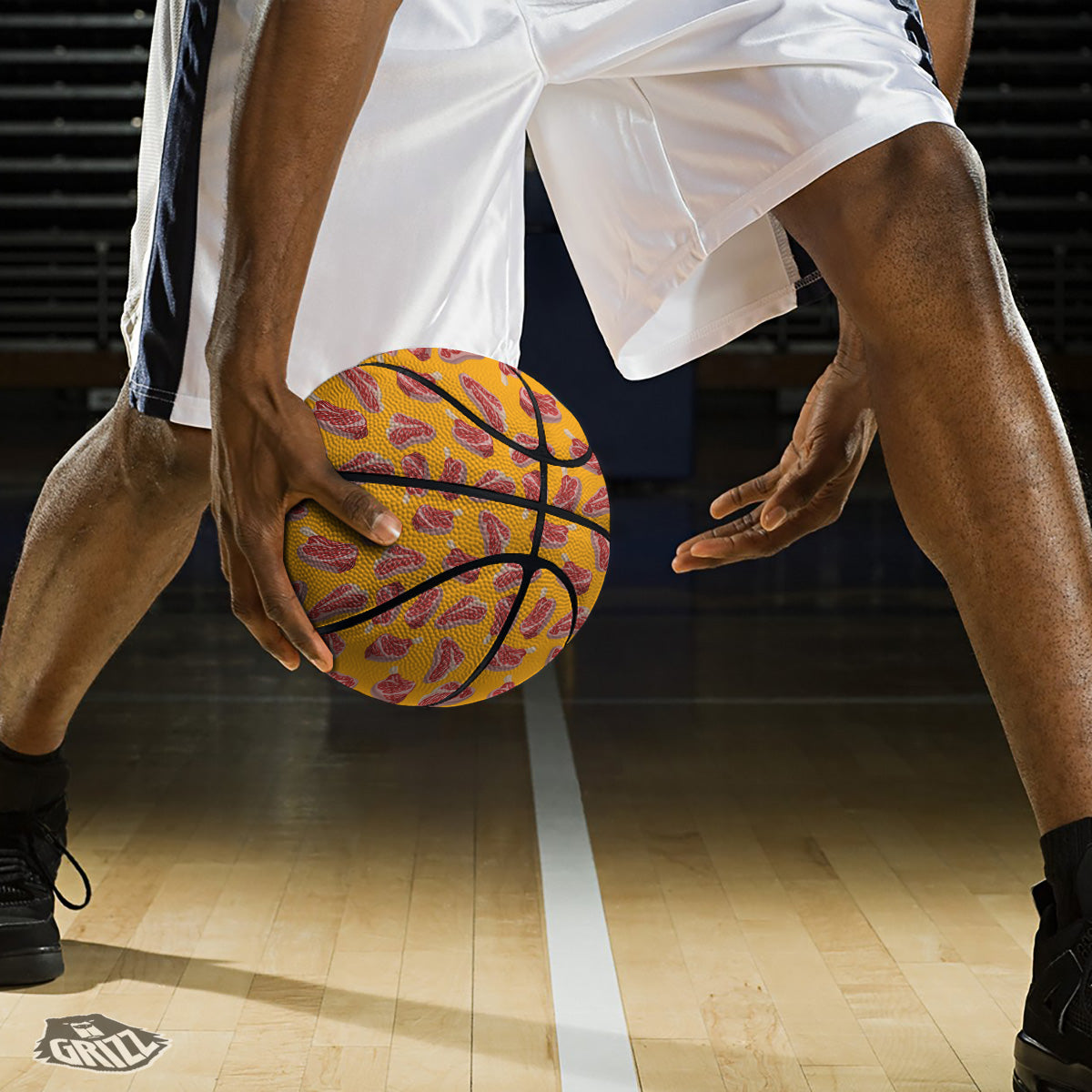 Beef Meat Steak Print Pattern Basketball