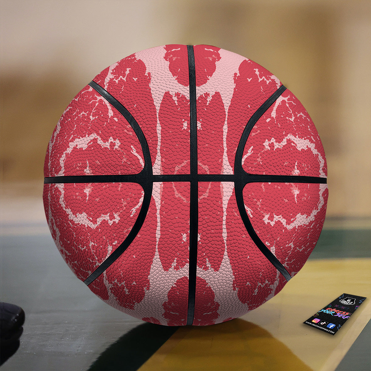 Beef Texture Print Pattern Basketball