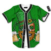 Beer And Clover St. Patrick's Day Print Baseball Jersey-grizzshop