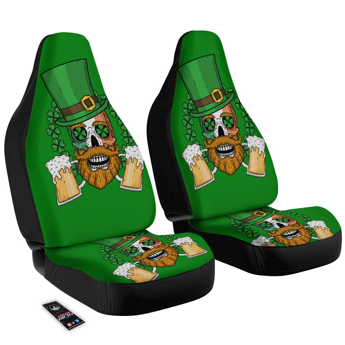 Beer And Clover St. Patrick's Day Print Car Seat Covers-grizzshop