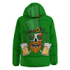 Beer And Clover St. Patrick's Day Print Down Jacket-grizzshop