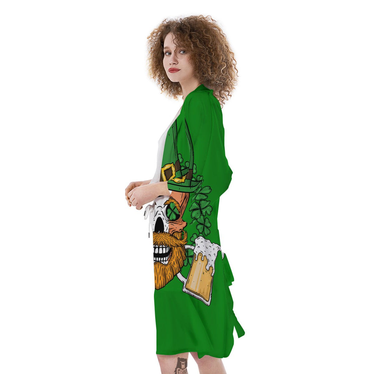 Beer And Clover St. Patrick's Day Print Kimono-grizzshop