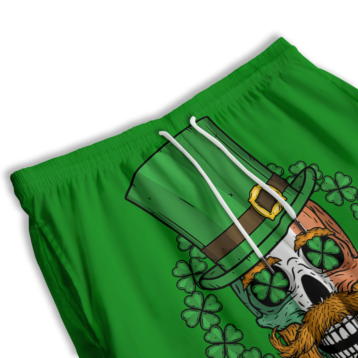 Beer And Clover St. Patrick's Day Print Men's Athletic Shorts