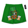 Beer And Clover St. Patrick's Day Print Men's Running Shorts-grizzshop