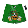 Beer And Clover St. Patrick's Day Print Men's Running Shorts-grizzshop