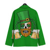 Beer And Clover St. Patrick's Day Print Men's Sport Coat-grizzshop