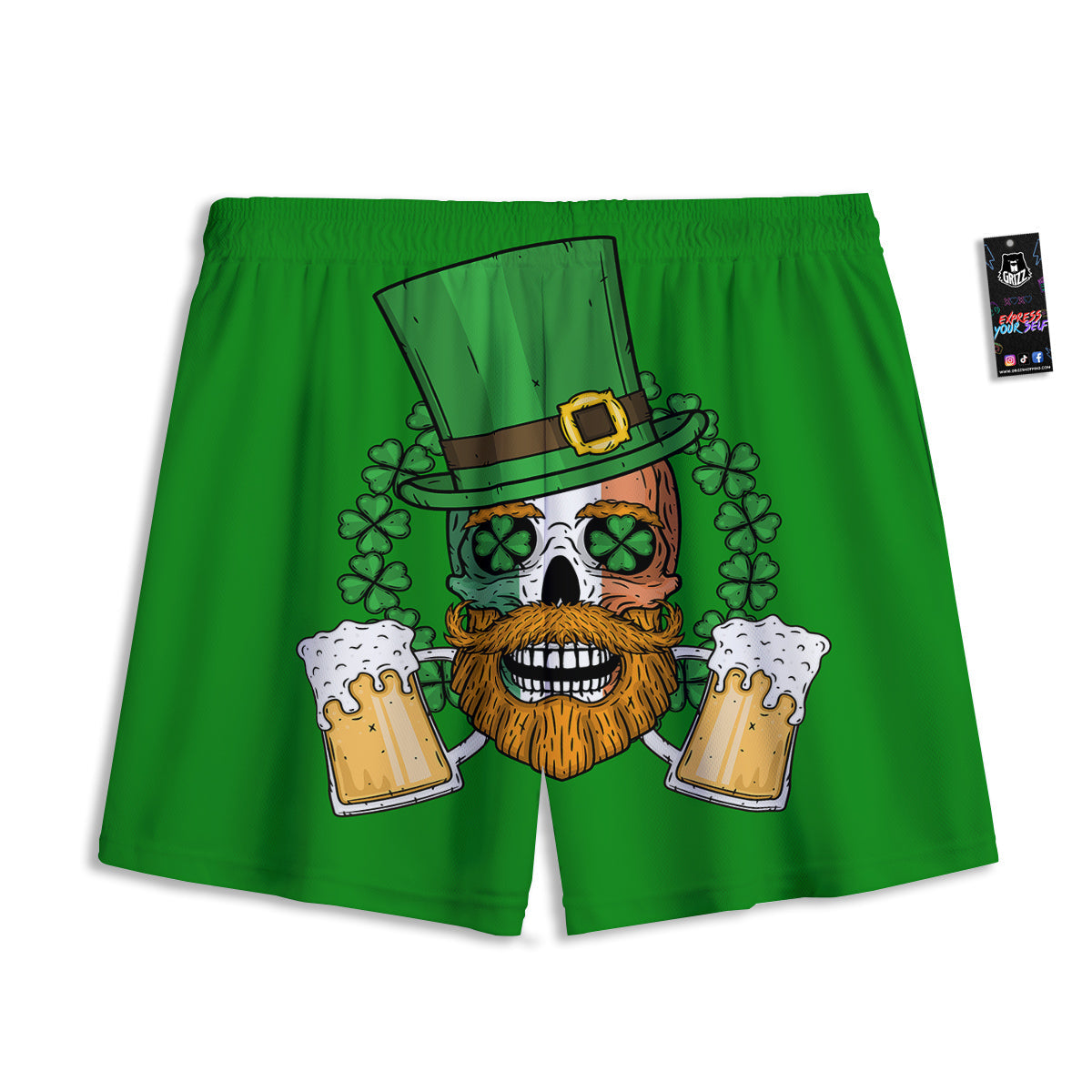 Bitcoin Symbol Gold Print Mesh Shorts