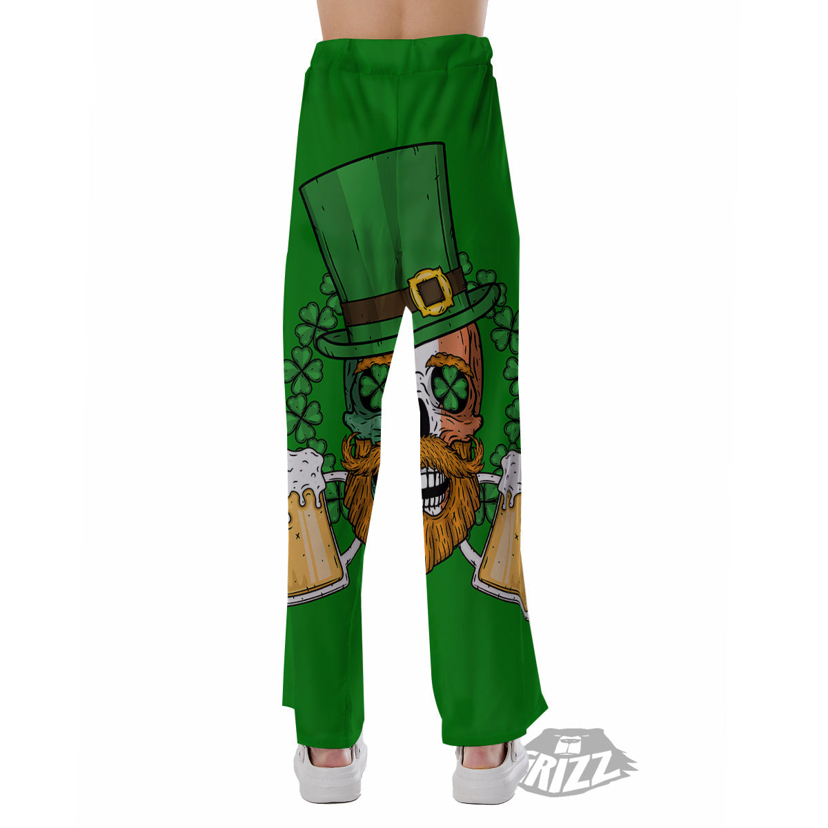 Beer And Clover St. Patrick's Day Print Pajama Pants-grizzshop