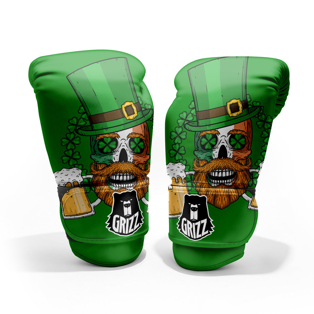 Beer And Clover St. Patrick's Day Print Pro Boxing Glove