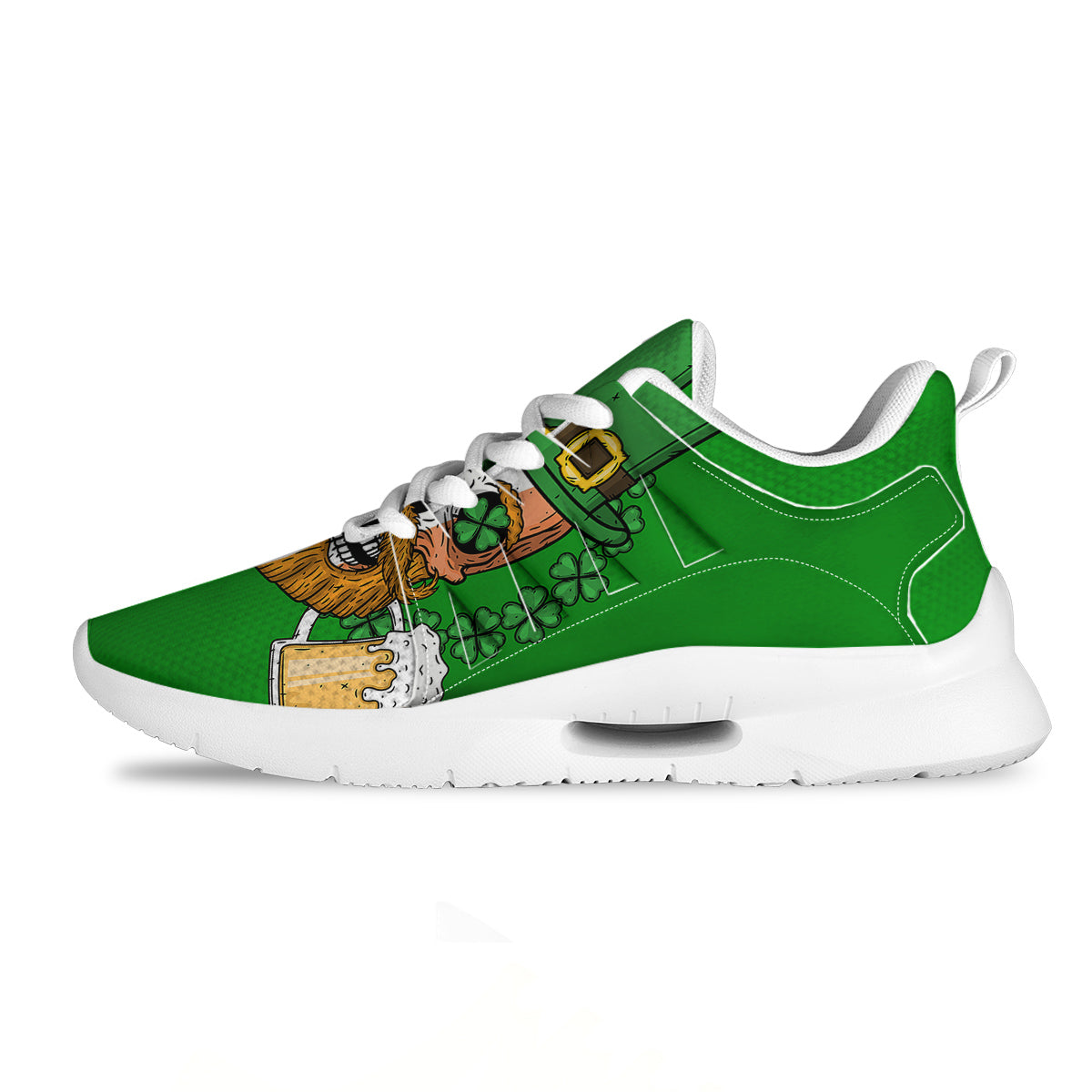 Beer And Clover St. Patrick's Day Print Tennis Shoes-grizzshop