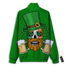 Beer And Clover St. Patrick's Day Print Track Jacket-grizzshop