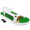 Beer And Clover St. Patrick's Day Print White Open Toe Sandals-grizzshop