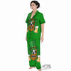 Beer And Clover St. Patrick's Day Print Women's Pajamas Set-grizzshop