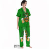 Beer And Clover St. Patrick's Day Print Women's Pajamas Set-grizzshop