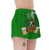 Beer And Clover St. Patrick's Day Print Women's Shorts-grizzshop