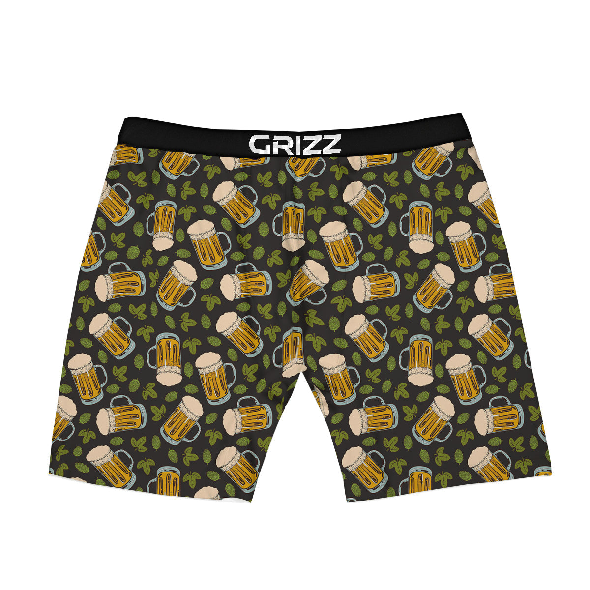Beer And Hop Cone Leaf Print Pattern Boxer Briefs-grizzshop