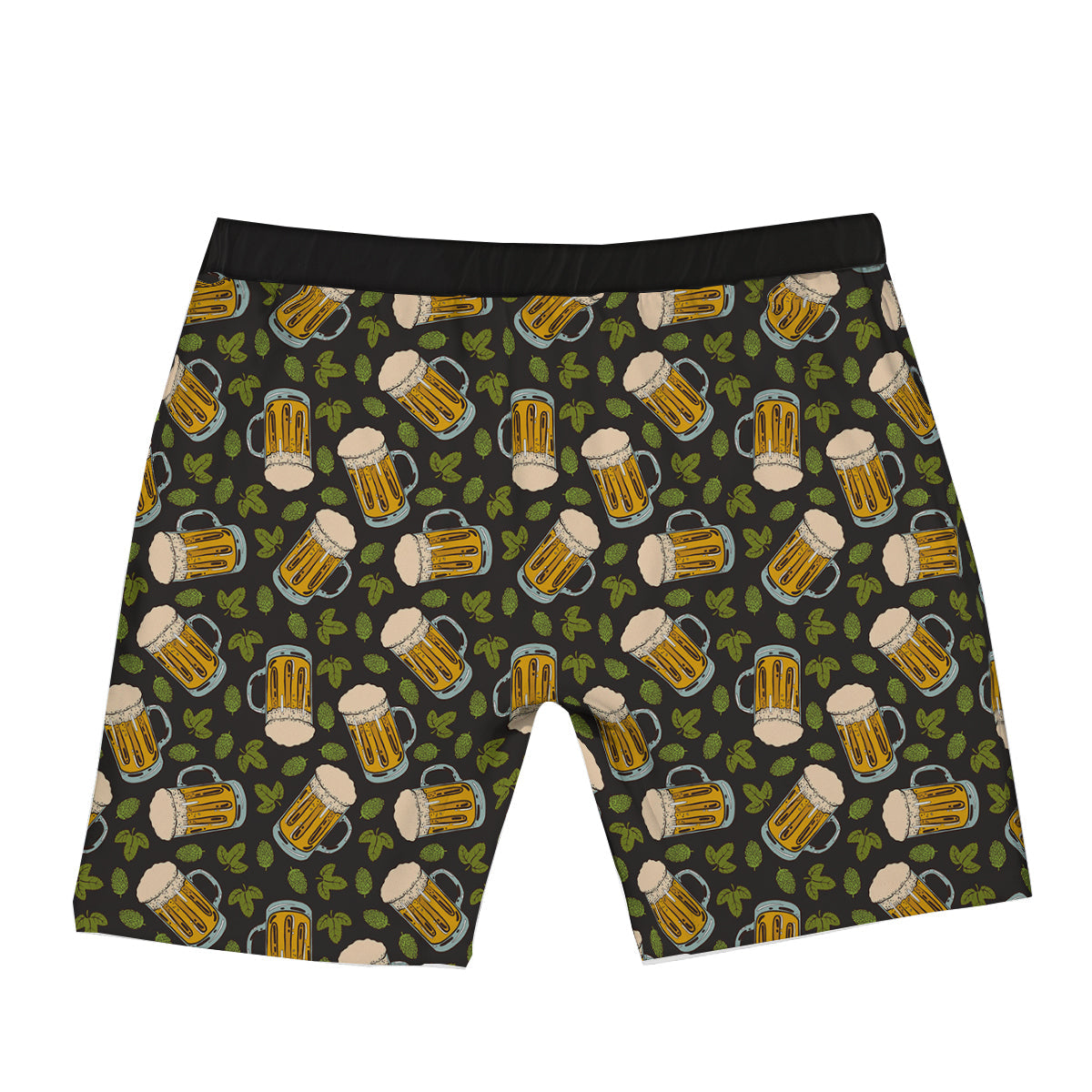 Beer And Hop Cone Leaf Print Pattern Boxer Briefs-grizzshop