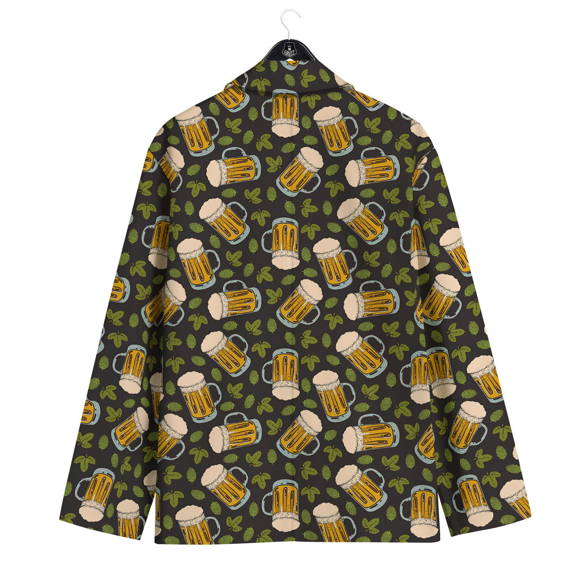 Beer And Hop Cone Leaf Print Pattern Men's Sport Coat-grizzshop